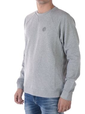 Versace Collection Medusa Patch French Terry Sweatshirt Size Medium in Gray